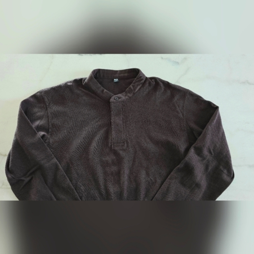 Dark Chocolate  Brown Long Sleeve Tee